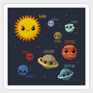 Kawaii Solar System Magnet